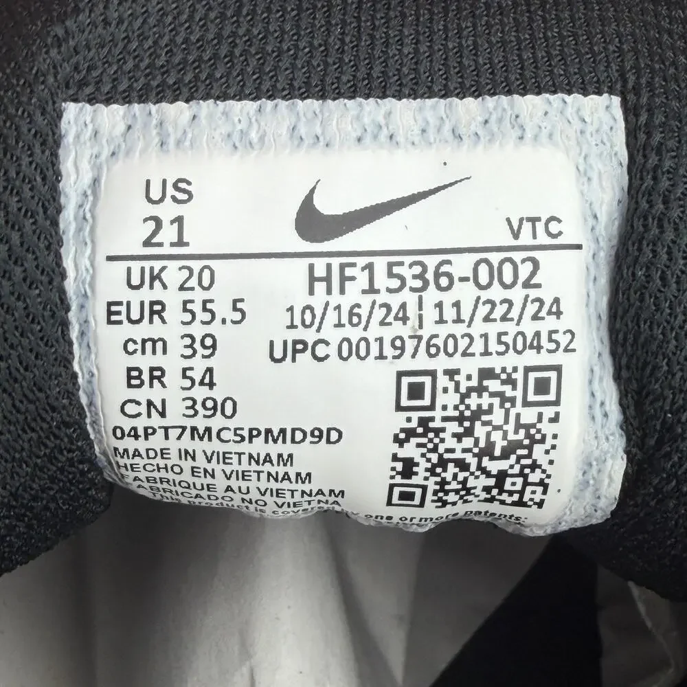 Men's Size 21 Nike Air Zoom Pegasus 41 Black/White Running Shoes HF1536-002